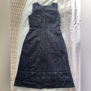 Ann Taylor Strapless Black Lace Dress